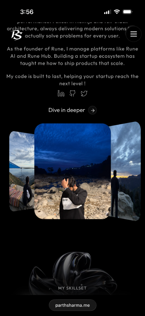 Old Portfolio Mobile View 2
